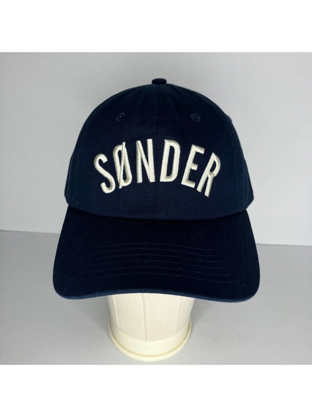 SØNDERHAUS SØNDER Embroidered Baseball Cap Men's Adjustable Navy Blue Hat